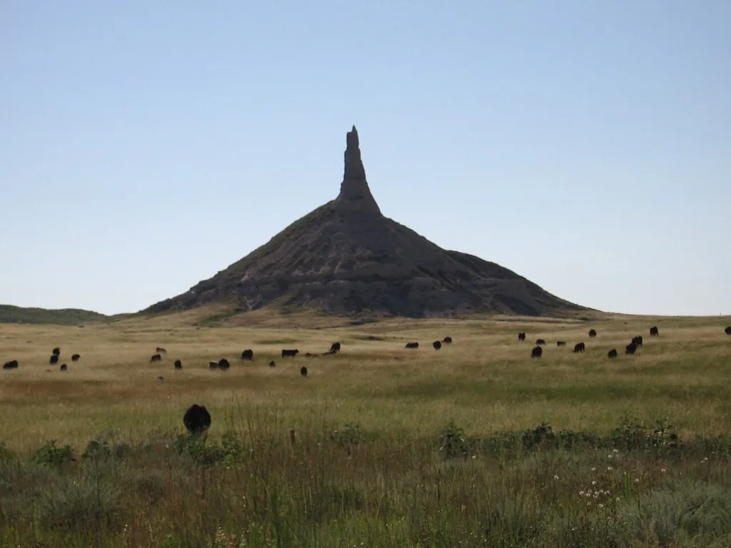 Chimney Rock formation in Nebraska
